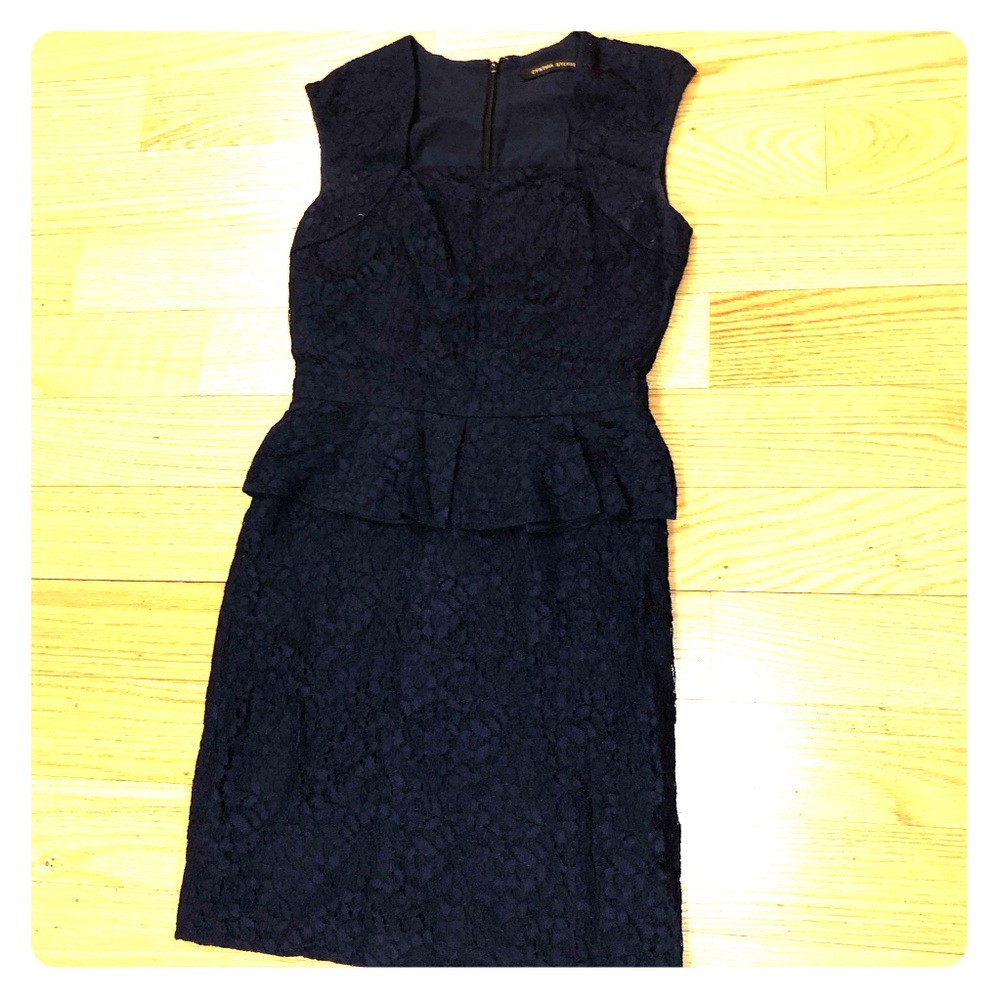Cynthia Steffe Lace Peplum Dress